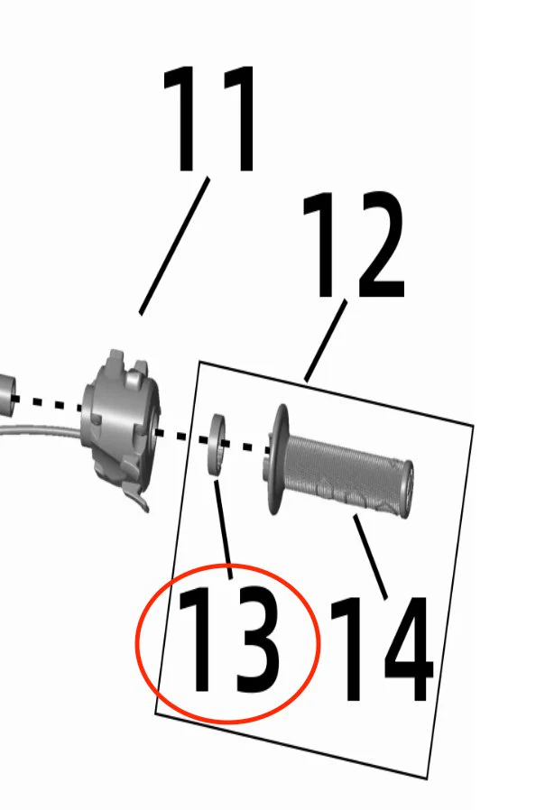 Light Bee / Ultra Bee Left Handle Grip Lock Clamp - Image 3