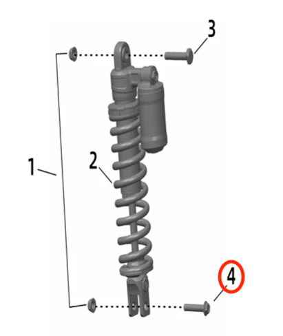 Ultra Bee Rear Shock Axle Bolt (LOWER) - Image 3