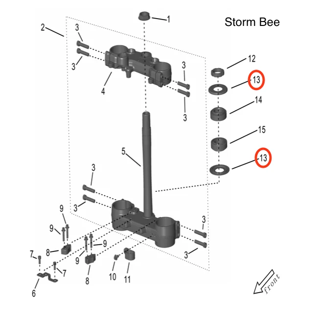 Ultra Bee / Storm Bee Top Steering Head Gasket - Image 2