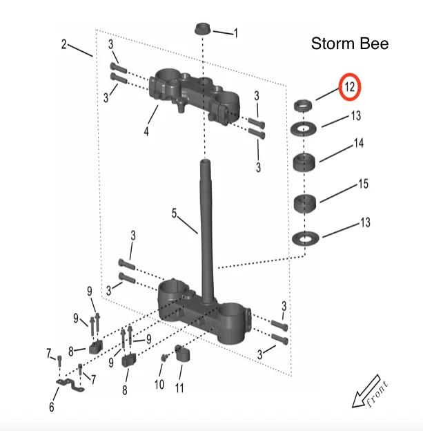 Ultra Bee / Storm Bee Steering Adjustment Nut - Image 2
