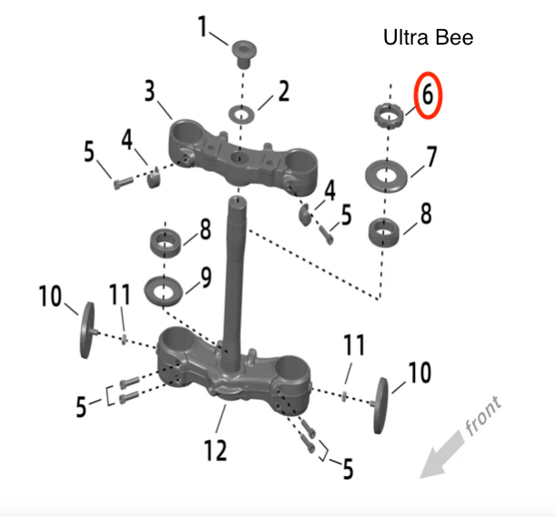Ultra Bee / Storm Bee Steering Adjustment Nut - Image 3