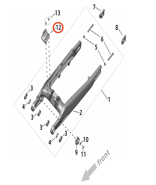 Ultra Bee Swingarm Top Protection Block - Image 3